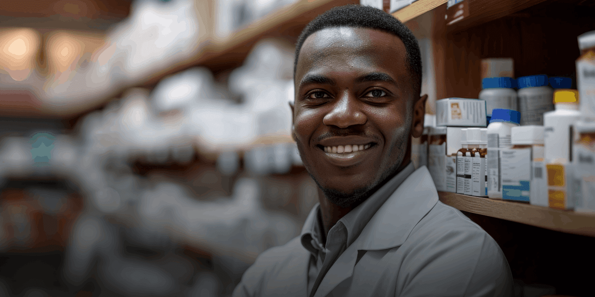 Pharmacist in pharmacy